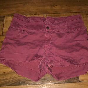 maroon jean shorts size 12/31